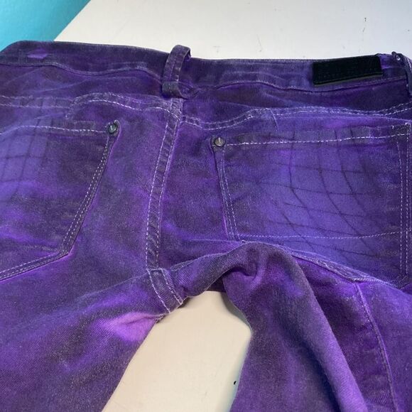! ITEM Purple Low Rise Skinny Jeans Fitted Racer Womens Size 26 - Picture 14 of 15